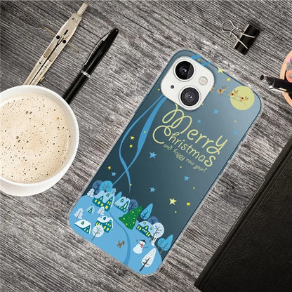 For iPhone 15 Plus Case Christmas Pattern Printing Soft TPU Phone Cover