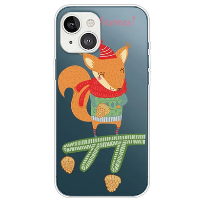 For iPhone 15 Plus Case Christmas Pattern Printing Soft TPU Phone Cover