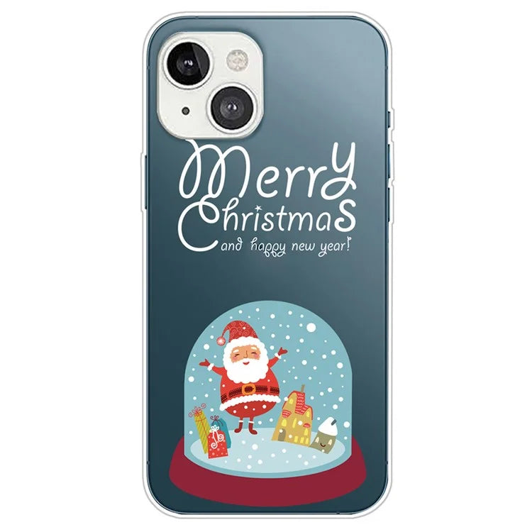 For iPhone 15 Plus Case Christmas Pattern Printing Soft TPU Phone Cover