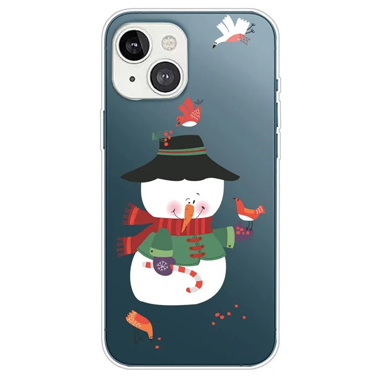For iPhone 15 Plus Case Christmas Pattern Printing Soft TPU Phone Cover