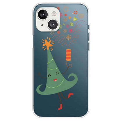 For iPhone 15 Plus Case Christmas Pattern Printing Soft TPU Phone Cover