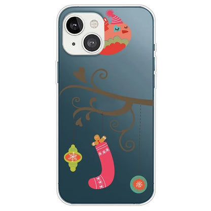 For iPhone 15 Plus Case Christmas Pattern Printing Soft TPU Phone Cover