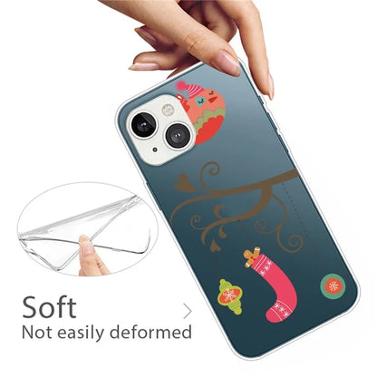 For iPhone 15 Plus Case Christmas Pattern Printing Soft TPU Phone Cover