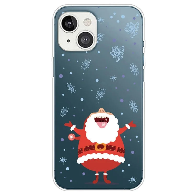 For iPhone 15 Plus Case Christmas Pattern Printing Soft TPU Phone Cover