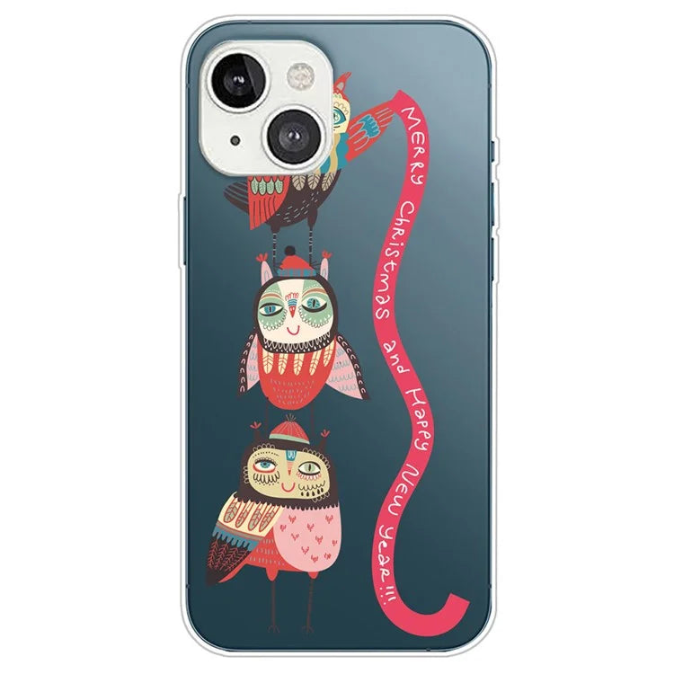 For iPhone 15 Plus Case Christmas Pattern Printing Soft TPU Phone Cover