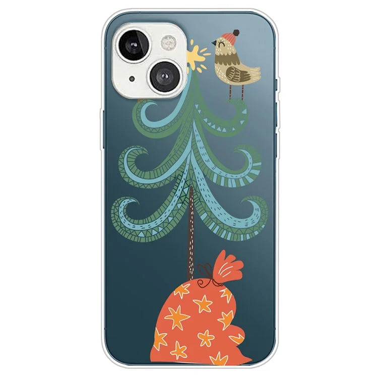 For iPhone 15 Plus Case Christmas Pattern Printing Soft TPU Phone Cover