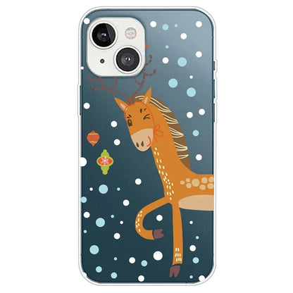 For iPhone 15 Plus Case Christmas Pattern Printing Soft TPU Phone Cover