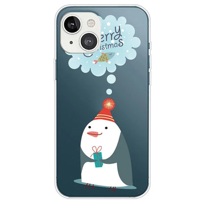 For iPhone 15 Plus Case Christmas Pattern Printing Soft TPU Phone Cover