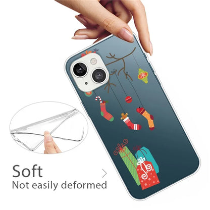 For iPhone 15 Plus Case Christmas Pattern Printing Soft TPU Phone Cover