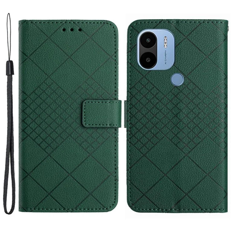 HT06 For Xiaomi Redmi A1+ 4G / A2+ 4G / Poco C50 4G / C51 4G Case PU Leather Wallet Stand Cover