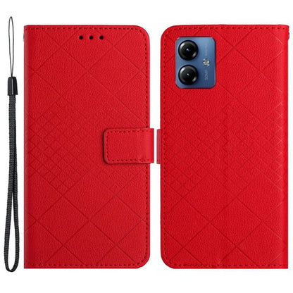 HT06 For Motorola Moto G54 5G Case Litchi Texture Imprinted Leather Cover