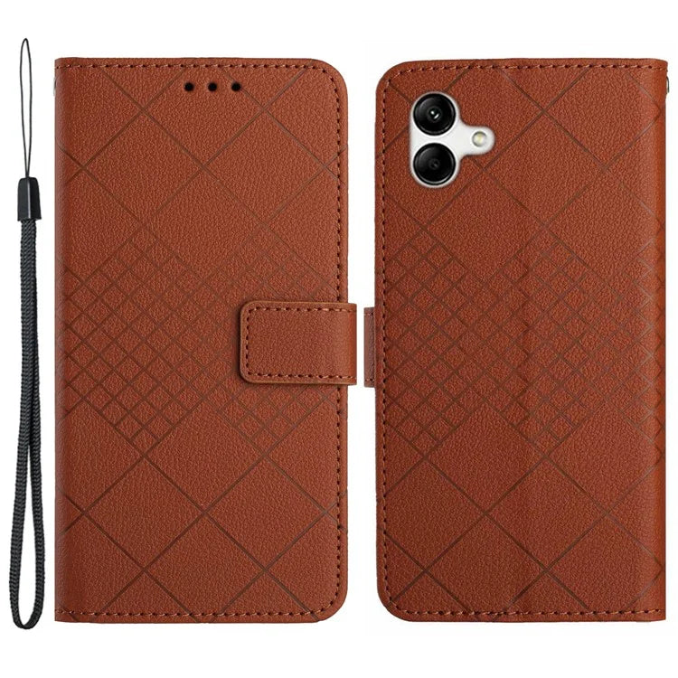 HT06 For Samsung Galaxy A05 4G Case Wallet Leather Imprinted Phone Cover