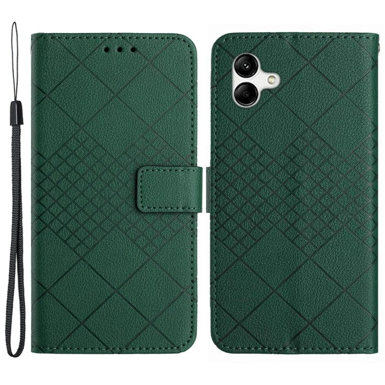 HT06 For Samsung Galaxy A05 4G Case Wallet Leather Imprinted Phone Cover