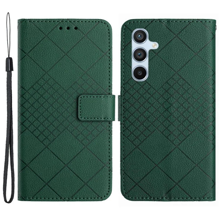 HT06 For Samsung Galaxy A25 5G (Global) (161.0 x 76.5 x 8.3mm) 3D Case Leather Phone Cover with Wallet Stand