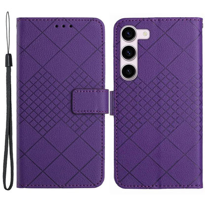 HT06 For Samsung Galaxy S23+ Case Magnetic Clasp Wallet Phone Cover