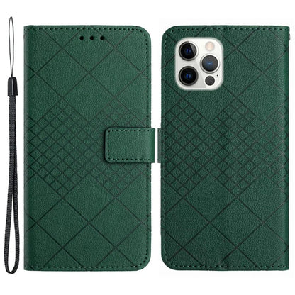 HT06 For iPhone 13 Pro 6.1 inch Case PU Leather Stand Shockproof Phone Cover