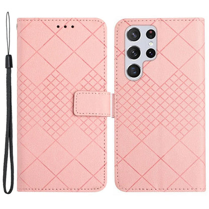 HT06 For Samsung Galaxy S22 Ultra 5G Case PU Leather Anti-scratch Phone Cover