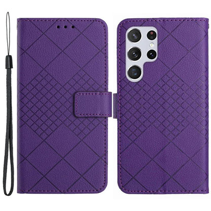 HT06 For Samsung Galaxy S22 Ultra 5G Case PU Leather Anti-scratch Phone Cover