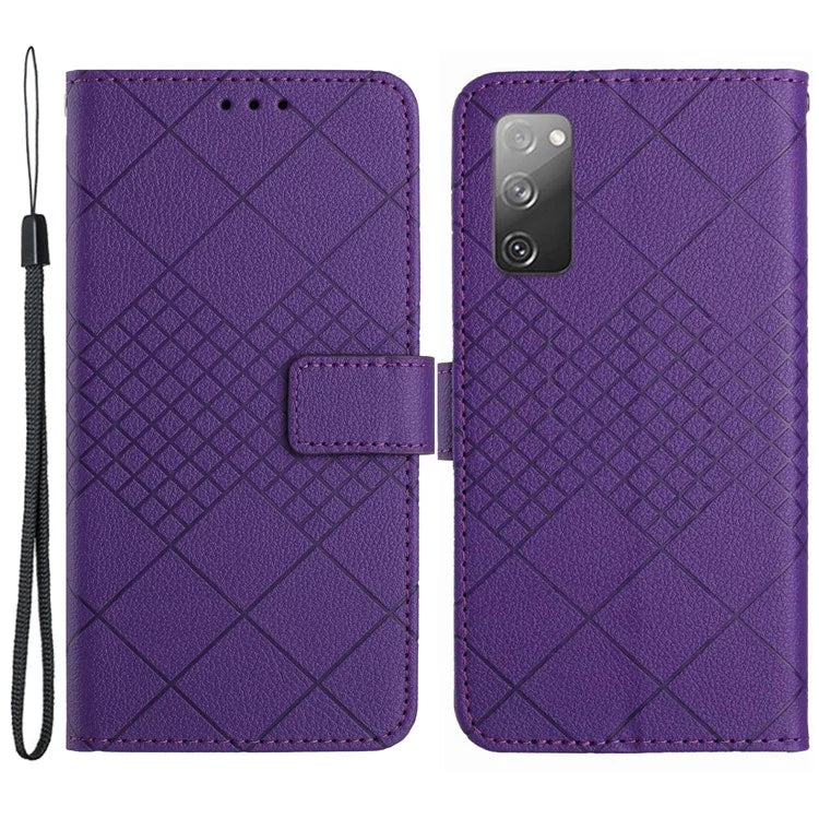 HT06 For Samsung Galaxy S20 FE 4G / FE 5G / S20 Lite / S20 FE 2022 Case Soft PU Leather Phone Cover