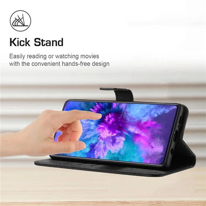 HT06 For iPhone 13 6.1 inch Case Imprint Rhombus Pattern Stand PU Leather Phone Cover