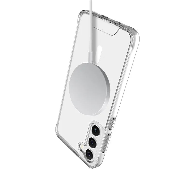 For Samsung Galaxy S23 Case Compatible with MagSafe Military Grade TPU+PC Clear Phone Cover