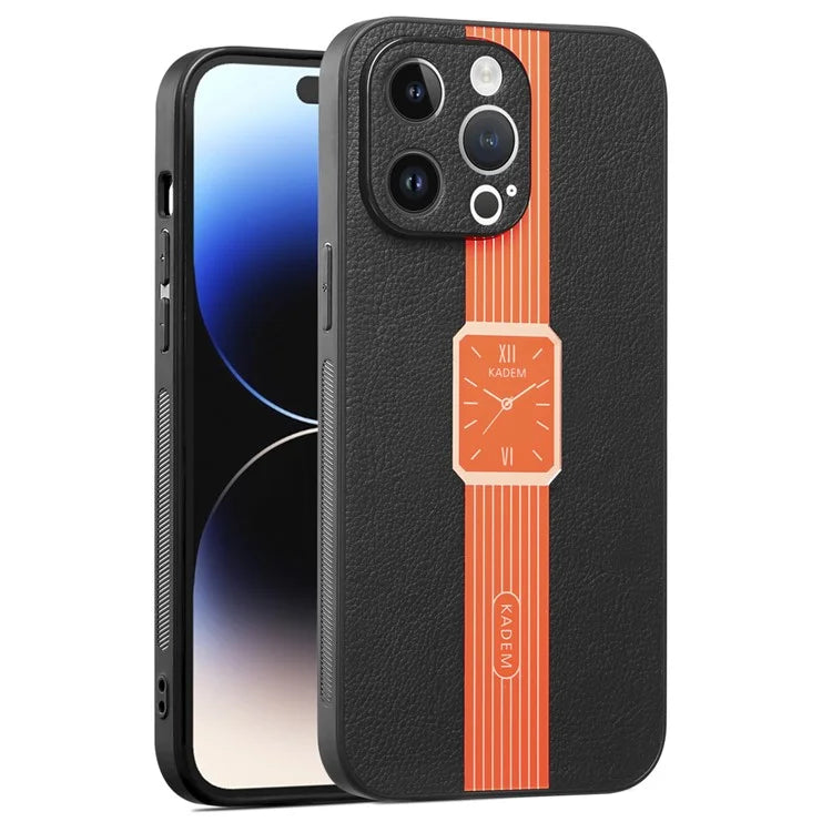 KADEM For iPhone 14 Pro Electroplating Case PU+TPU+Acrylic Shockproof Phone Protector