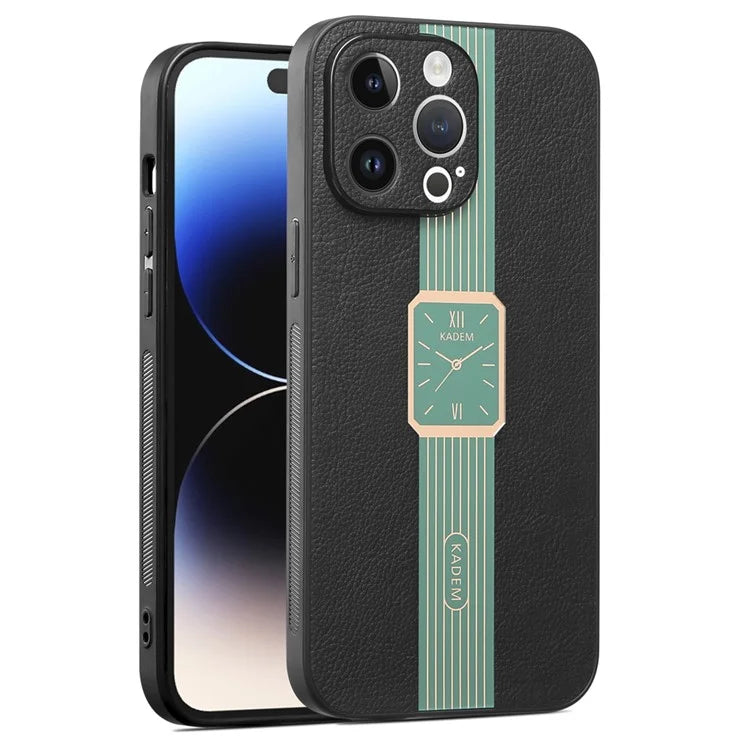 KADEM For iPhone 14 Pro Electroplating Case PU+TPU+Acrylic Shockproof Phone Protector