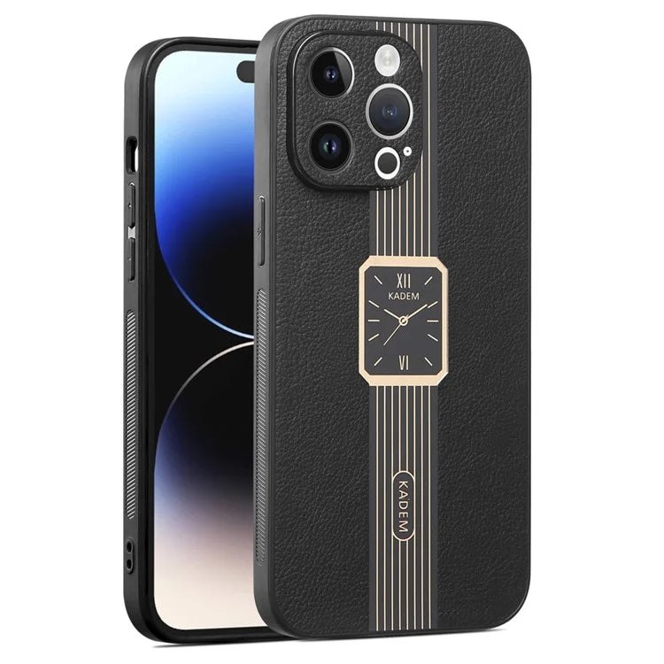 KADEM For iPhone 14 Pro Electroplating Case PU+TPU+Acrylic Shockproof Phone Protector