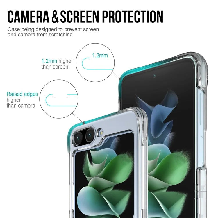 For Samsung Galaxy Z Flip5 5G Clear Case Magnetic Phone Cover Compatible with MagSafe