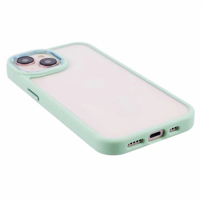 For iPhone 14 Case TPU+PC Scratch-resistant Smart Phone Cover with Metal Button