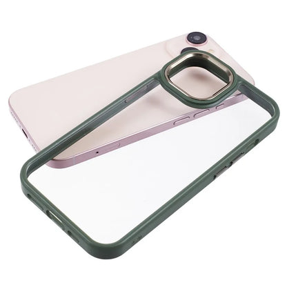 For iPhone 14 Case TPU+PC Scratch-resistant Smart Phone Cover with Metal Button