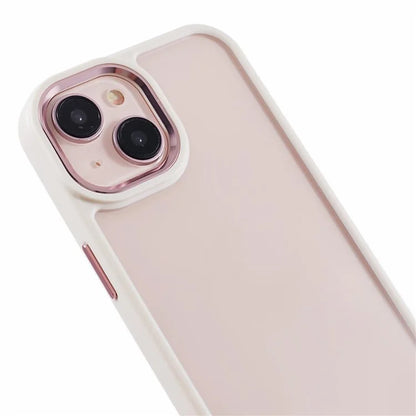 For iPhone 14 Case TPU+PC Scratch-resistant Smart Phone Cover with Metal Button