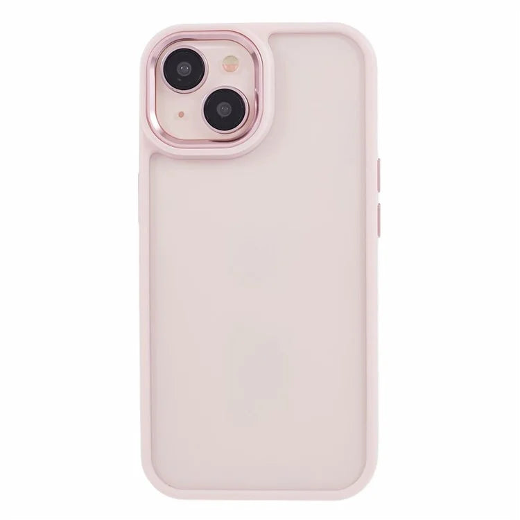 For iPhone 14 Plus Case TPU+PC Clear Shockproof Phone Protector with Metal Button