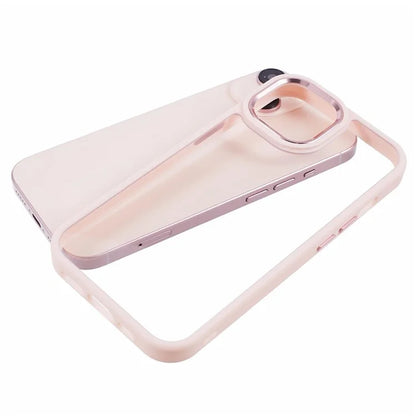 For iPhone 14 Plus Case TPU+PC Clear Shockproof Phone Protector with Metal Button