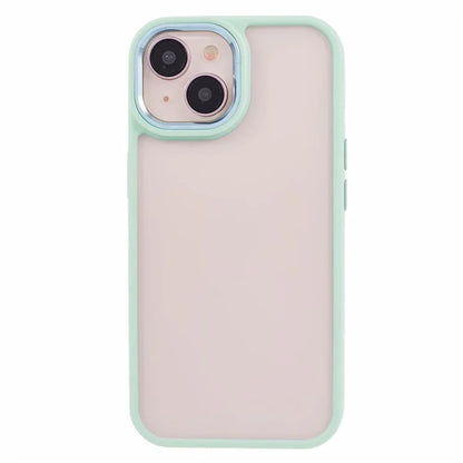 For iPhone 14 Plus Case TPU+PC Clear Shockproof Phone Protector with Metal Button