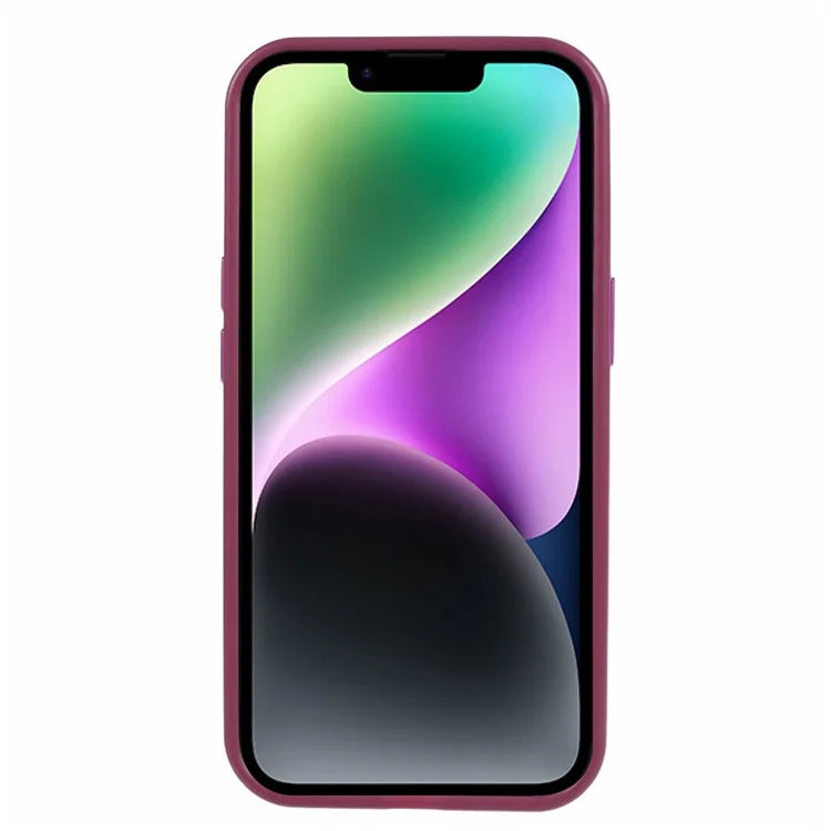 For iPhone 14 Plus Case TPU+PC Clear Shockproof Phone Protector with Metal Button