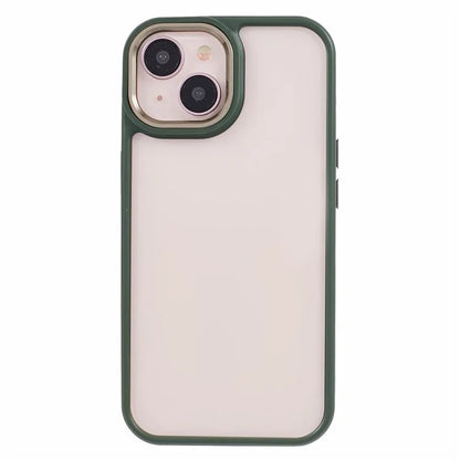 For iPhone 14 Plus Case TPU+PC Clear Shockproof Phone Protector with Metal Button