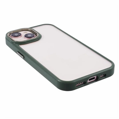 For iPhone 14 Plus Case TPU+PC Clear Shockproof Phone Protector with Metal Button
