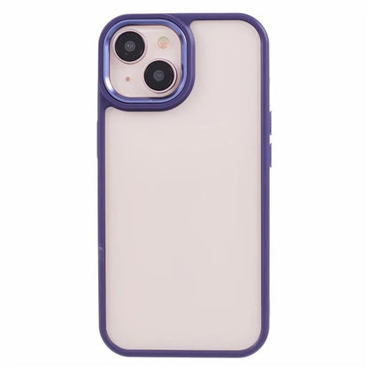 For iPhone 14 Plus Case TPU+PC Clear Shockproof Phone Protector with Metal Button