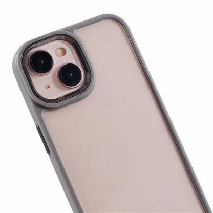 For iPhone 14 Plus Case TPU+PC Clear Shockproof Phone Protector with Metal Button