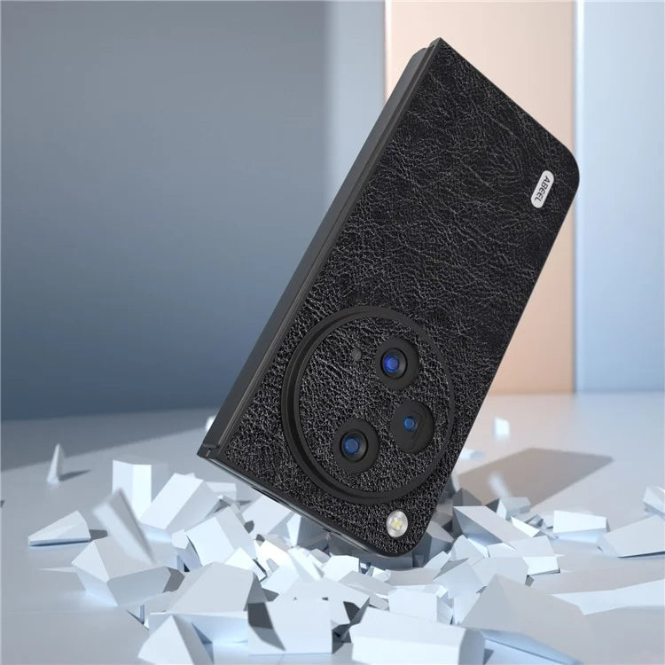 ABEEL For OnePlus Open Case PU Leather Retro Litchi Texture Phone Back Shell