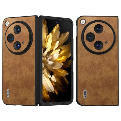 ABEEL For OnePlus Open Case PU Leather Retro Litchi Texture Phone Back Shell