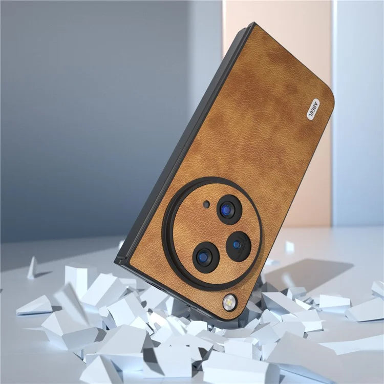 ABEEL For OnePlus Open Case PU Leather Retro Litchi Texture Phone Back Shell