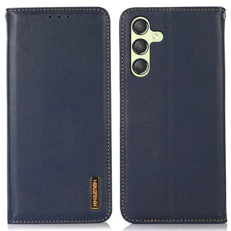 KHAZNEH For Samsung Galaxy A25 5G (Global) (161.0 x 76.5 x 8.3mm) Case Genuine Cow Leather Wallet Phone Cover