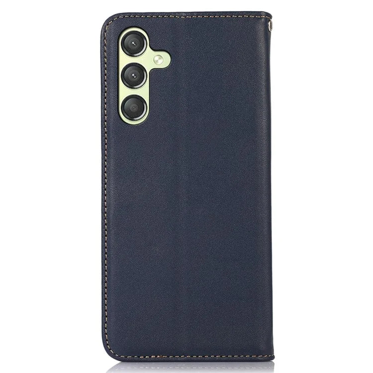 KHAZNEH For Samsung Galaxy A25 5G (Global) (161.0 x 76.5 x 8.3mm) Case Genuine Cow Leather Wallet Phone Cover