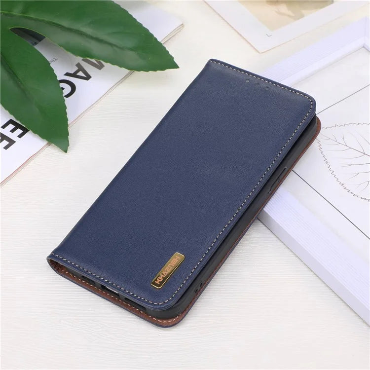 KHAZNEH For Samsung Galaxy A25 5G (Global) (161.0 x 76.5 x 8.3mm) Case Genuine Cow Leather Wallet Phone Cover