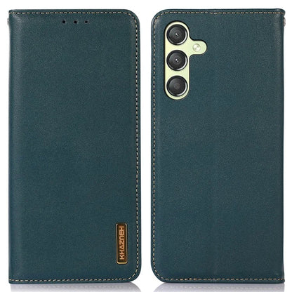 KHAZNEH For Samsung Galaxy A25 5G (Global) (161.0 x 76.5 x 8.3mm) Case Genuine Cow Leather Wallet Phone Cover