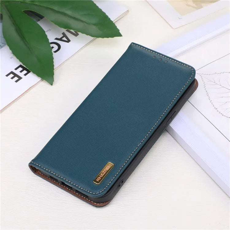 KHAZNEH For Samsung Galaxy A25 5G (Global) (161.0 x 76.5 x 8.3mm) Case Genuine Cow Leather Wallet Phone Cover