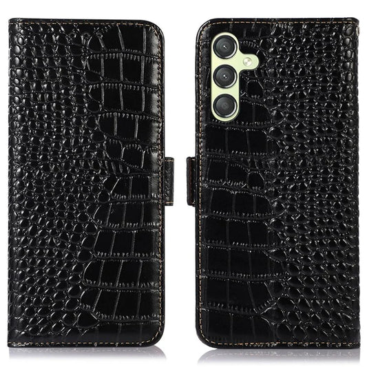 For Samsung Galaxy A25 5G (Global) (161.0 x 76.5 x 8.3mm) Case RFID Blocking Wallet Flip Phone Cover