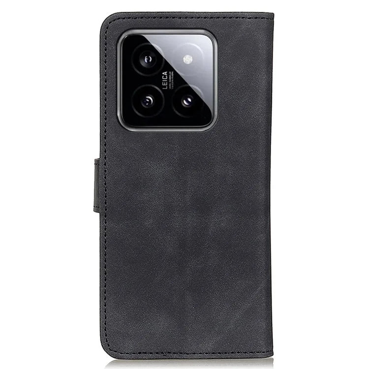 KHAZNEH For Xiaomi 14 Pro Case PU Leather Vintage Stand Phone Cover